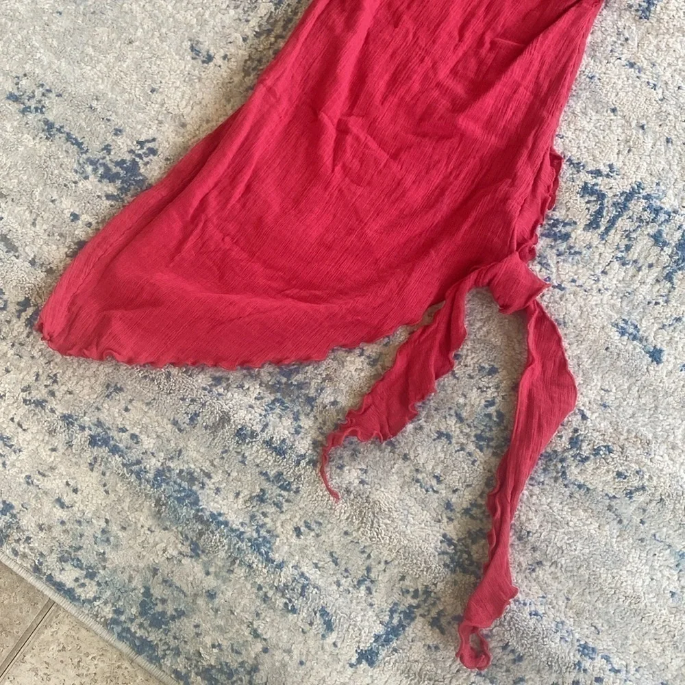 NWOT Free People red halter neck midi dress